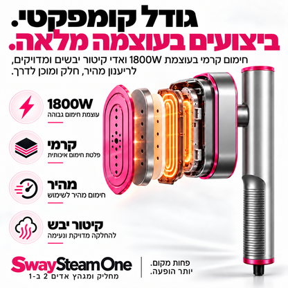 SwaySteam One™ | מגהץ אדים 2 ב־1