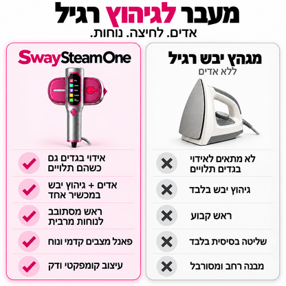 SwaySteam One™ | מגהץ אדים 2 ב־1